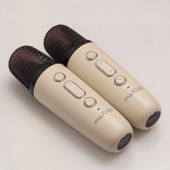 Maxlife MXKS-200, bluetooth karaoke reproduktor + 2x mikrofón, ružový