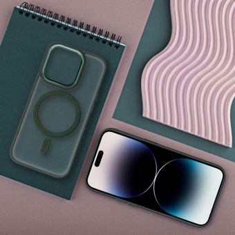 Obal Matte Mag Cover MagSafe Apple iPhone 16 Plus green