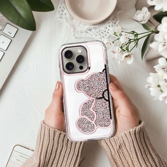 Obal TEDDY BEAR Case Apple iPhone 14 Pro pink
