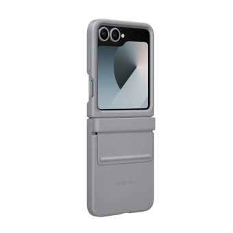 Obal Samsung Kindsuit Case Vegan Leather na Samsung Galaxy Z Flip6 5G F741 EF-VF741PJEGWW Gray