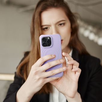 Obal Silicone Zephyr Mag Cover compatible with MagSafe Apple iPhone 14 Pro Max lilac