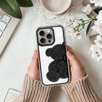 Obal TEDDY BEAR Case Apple iPhone 16 Pro black