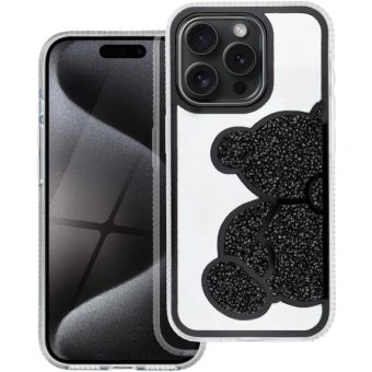 Obal TEDDY BEAR Case Apple iPhone 16 Pro Max black