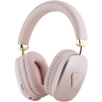Guess Saffiano PU Leather Triangle Logo Wireless Headphones GUBHK1SATSP Pink