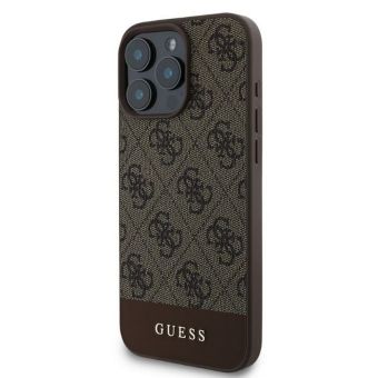 Obal Guess PU 4G Stripe Apple iPhone 16 Pro GUHCP16LG4GLBR Brown