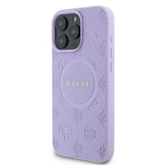 Obal Guess Saffiano Peony Stamp MagSafe Apple iPhone 16 Pro Max GUHMP16XPSAPSMEU Purple