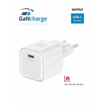 SWISSTEN GaN Travel Charger 1xUSB-C 35W PD biela