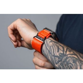 Remienok FORCELL F-DESIGN FA05 nylon Apple Watch 42/44/45/49mm oranžový