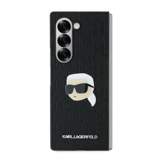 Karl Lagerfeld PU Saffiano Monogram Karl Head Samsung Galaxy Z Fold 6 Black