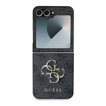 Obal Guess PU 4G Metal Logo Samsung Galaxy Z Flip6 5G F741 GUHCZF64GMGGR Grey