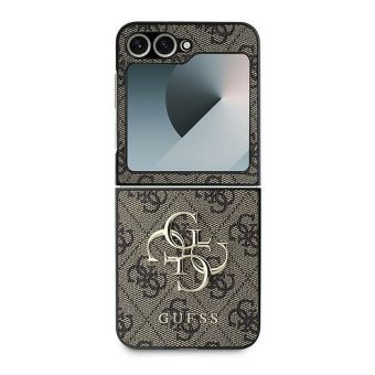 Obal Guess PU 4G Metal Logo Samsung Galaxy Z Flip6 5G F741 GUHCZF64GMGBR Brown
