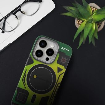 Obal FORCELL F-PROTECT Levels with Dual Layer 4D technology, Miliatry Drop Tested, MagSafe, Apple iPhone 16 Pro Max cyber green