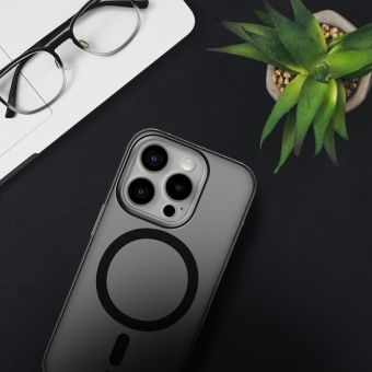 Obal FORCELL F-PROTECT Levels with Dual Layer 4D technology, Miliatry Drop Tested, MagSafe, Apple iPhone 16 Plus smoky black