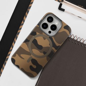 Obal FORCELL F-PROTECT Levels with Dual Layer 4D technology, Miliatry Drop Tested, MagSafe, Apple iPhone 16 desert camo