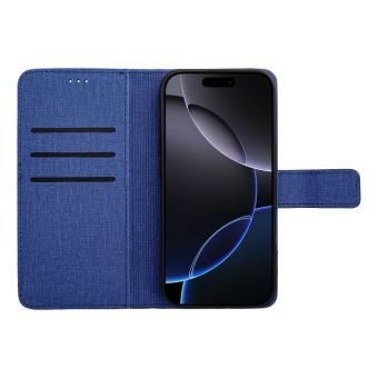 Gomma Book iPhone 16 Plus - modré (s prackou)