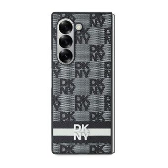 Obal DKNY PU Leather Checkered Pattern and Stripe Samsung Galaxy Z Fold6 5G F956 DKHCZFD6PCPTSSK čierny
