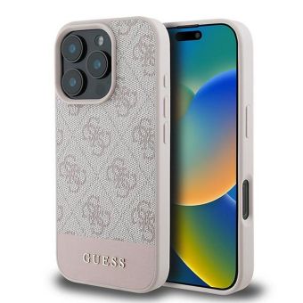 Obal Guess PU 4G Stripe Apple iPhone 16 Pro Max GUHCP16XG4GLPI ružový