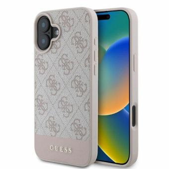 Obal Guess PU 4G Stripe Apple iPhone 16 GUHCP16SG4GLPI ružový