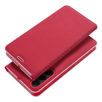 Obal LUNA Book Carbon Samsung Galaxy A16 4G A165/A16 5G A166 red