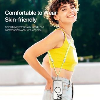 DUX DUCIS Plaz, šnúrka na krk pre mobil, zeleno-žltá