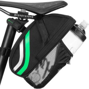 Rockbros C7-BK, taška na bicykel pod sedadlo s držiakom na fľašu, čierna