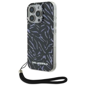 Karl Lagerfeld case for iPhone 16 Pro Max 6,9 KLHCP16XHZBPKCCU Purple Hard Zebra With Cord