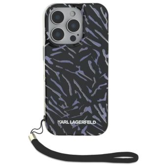 Karl Lagerfeld case for iPhone 16 Pro Max 6,9 KLHCP16XHZBPKCCU Purple Hard Zebra With Cord