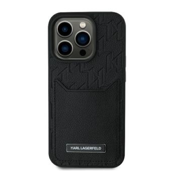 Karl Lagerfeld case for iPhone 16 Pro Max 6,9 KLHCP16XPGKHPRPK black Hard Cardslots Monogram