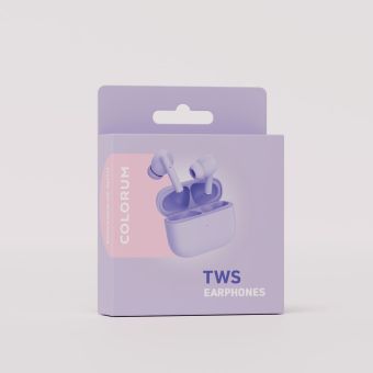 Slúchadlá COLORUM TWS Bluetooth 5.3 CTWS-09 fialové