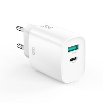 Adaptér XO CE29 PD 20W 1x USB-C 1x USB-A - biely
