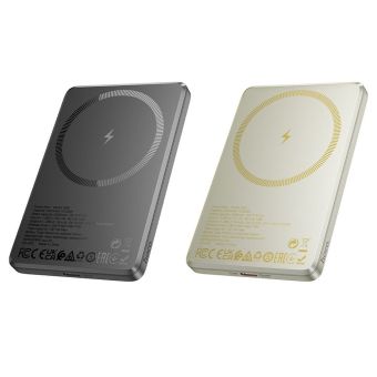 Powerbank Hoco Q26 MagSafe 5000 mAh QC PD 2A 20W - metalicko-sivý (šedý)