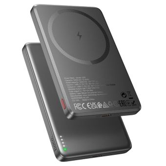 Powerbank Hoco Q26 MagSafe 5000 mAh QC PD 2A 20W - metalicko-sivý (šedý)