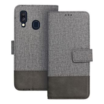 Gomma Book Samsung A40 A405 - sivé (s prackou)