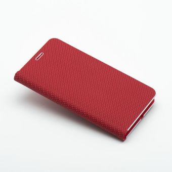 Obal LUNA Book Carbon Xiaomi Redmi Note 14 5G red