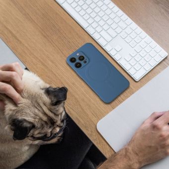 Obal SILICONE MAG COVER MagSafe Samsung Galaxy A55 5G A556 modrý