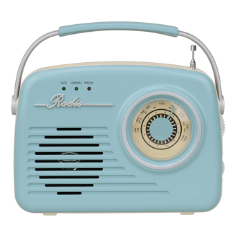 Setty Retro P350, reproduktor s rádiom, modrý