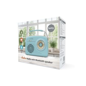 Setty Retro P350, reproduktor s rádiom, modrý