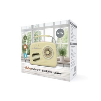 Setty Retro P350, reproduktor s rádiom, béžový
