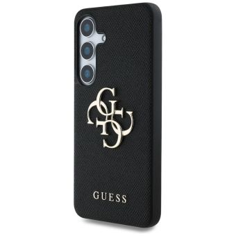 Obal Guess PU Grained 4G Metal Logo Samsung Galaxy S25 5G S931 GUHCS25SPGT4MBK Black