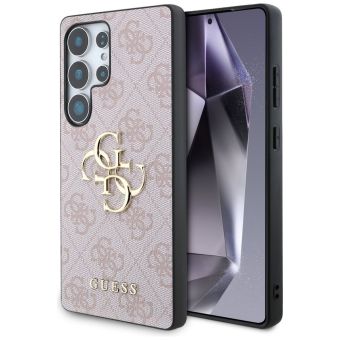 Obal Guess PU 4G Metal Logo Samsung Galaxy S25 Ultra 5G S938 GUHCS25L4GMGPI ružový