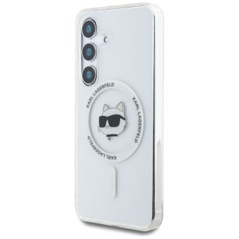Obal Karl Lagerfeld IML Choupette Head MagSafe Samsung Galaxy S25 5G S931 KLHMS25SHLSCHH transparentný