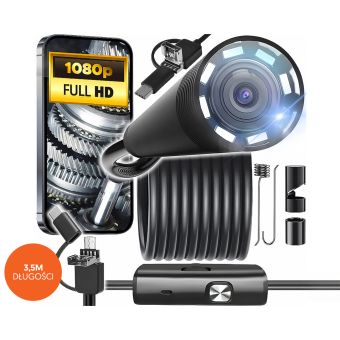 Endoscope camera 3.5m lens 8/7/5.5mm USB-C/Micro-USB LTC