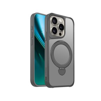 Etteri Matt Magsafe Ring TPU/TPC iPhone 15 Pro - sivé (šedé)