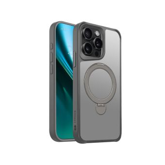 Etteri Matt Magsafe Ring TPU/TPC iPhone 15 Pro Max - sivé (šedé)