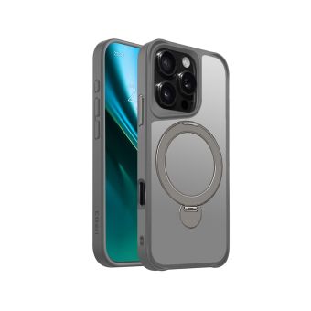 Etteri Matt Magsafe Ring TPU/TPC  iPhone 16 Pro - sivé (šedé)