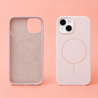 Obal Silicone Thin Mag Apple iPhone 15 Pro Max svetloružový