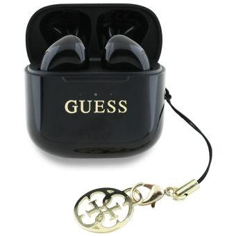 Guess Classic Logo Charm TWS bezdrôtové slúchadlá GUTWSXMCCLK čierne