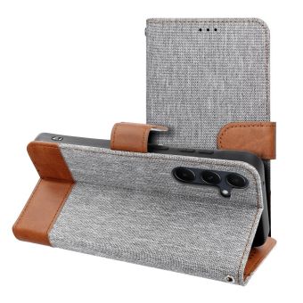 Obal Jeans Book Samsung Galaxy S25 Edge 5G S937 sivý