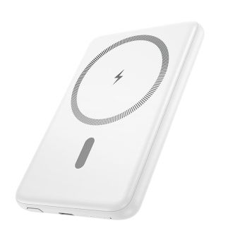 HOCO J140A powerbank 5000 mAh ultra-thin MagSafe PD QC 2A 20W - biela