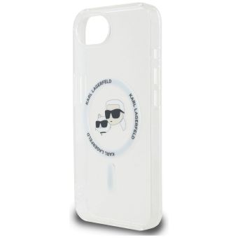 Karl Lagerfeld IML K&CH Heads Metal Frame MagSafe Zadní Kryt pro iPhone 16e Transparent